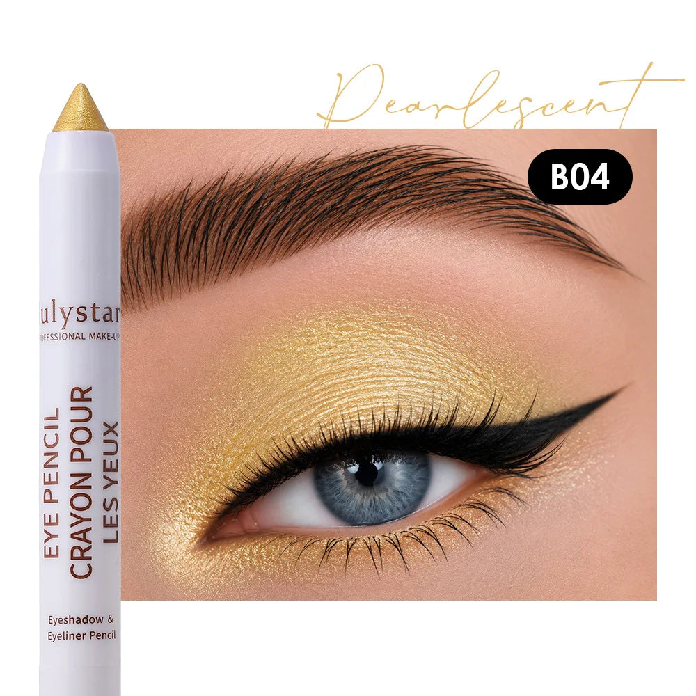 18colors Eyeshadow Stick Matte Shimmer Multi-color Waterproof High Pigmented Eyeshadow Pencil Crayon Makeup Tool Eye Cosmetics