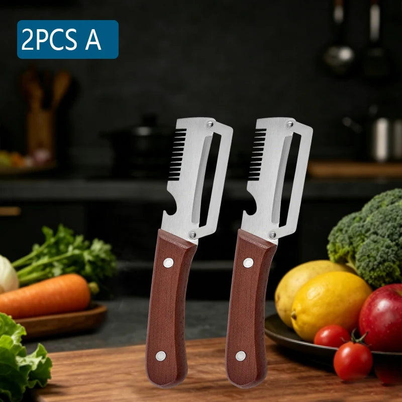 WXCOO Multi-Function Stainless Steel Kitchen Peeler