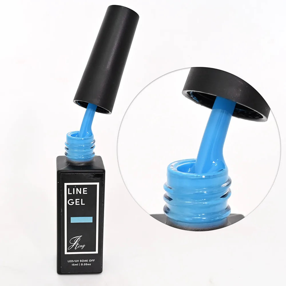 15ml/Bottle Liner Painting Gel Nail Polish Black Gold Silver Line Drawing Brush Nail Art Vernis White Black Nail Gel Varnish
