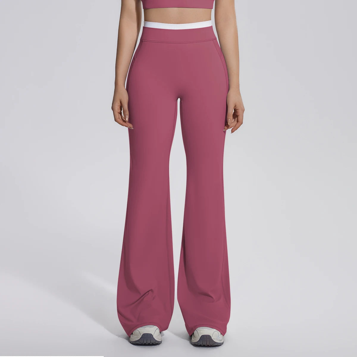 Rooftrellen Summer Woman Loose Breathable Yoga Wide Leg Pants Gym Running Quick Drying Yoga Pants High Stretch Bell-bottoms