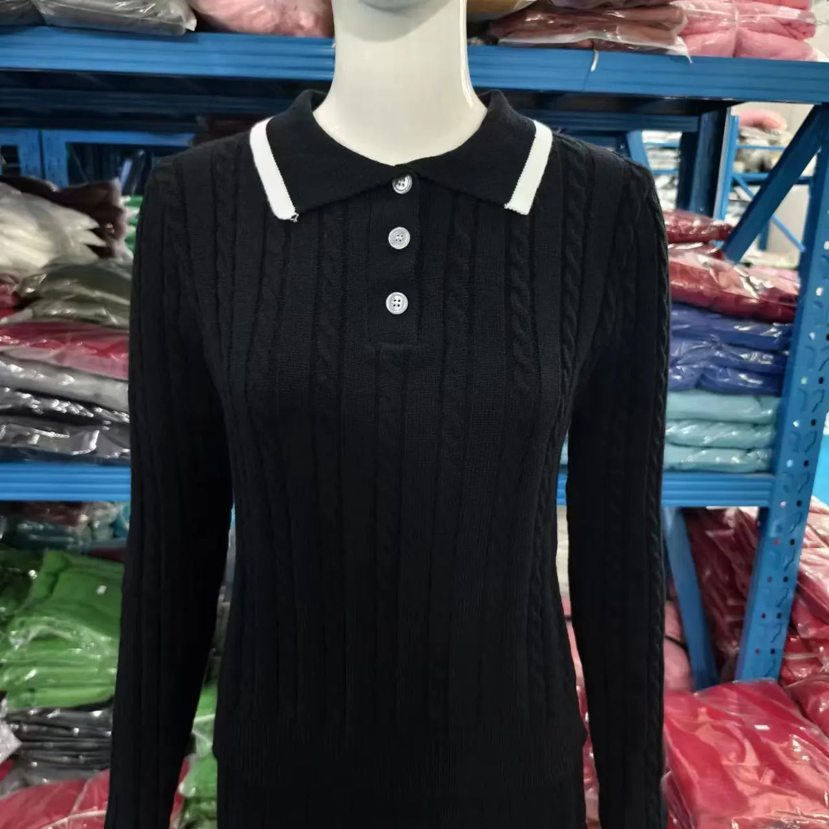 BKLD 2026 New Casual Skirt Sets Long Sleeve Tops Knitted Button Sweater And Mini Skirts Two Piece Sets Clothes For Women