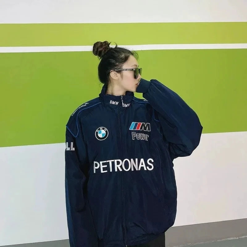 2025 new BMW F1 racing suit fully embroidered racing motorcycle suit team uniform casual jacket