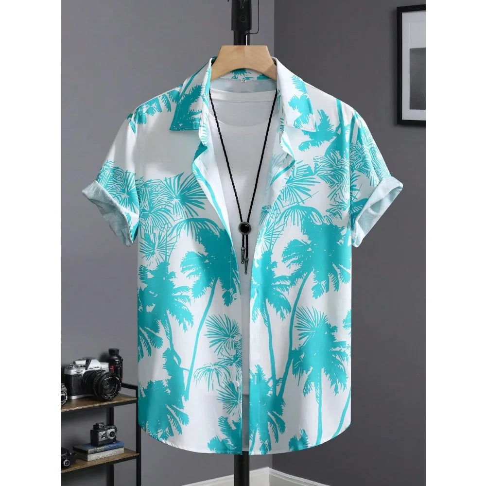 Men’s Printed Casual Shirt – Hawaiian Retro Oversized S–5XL
