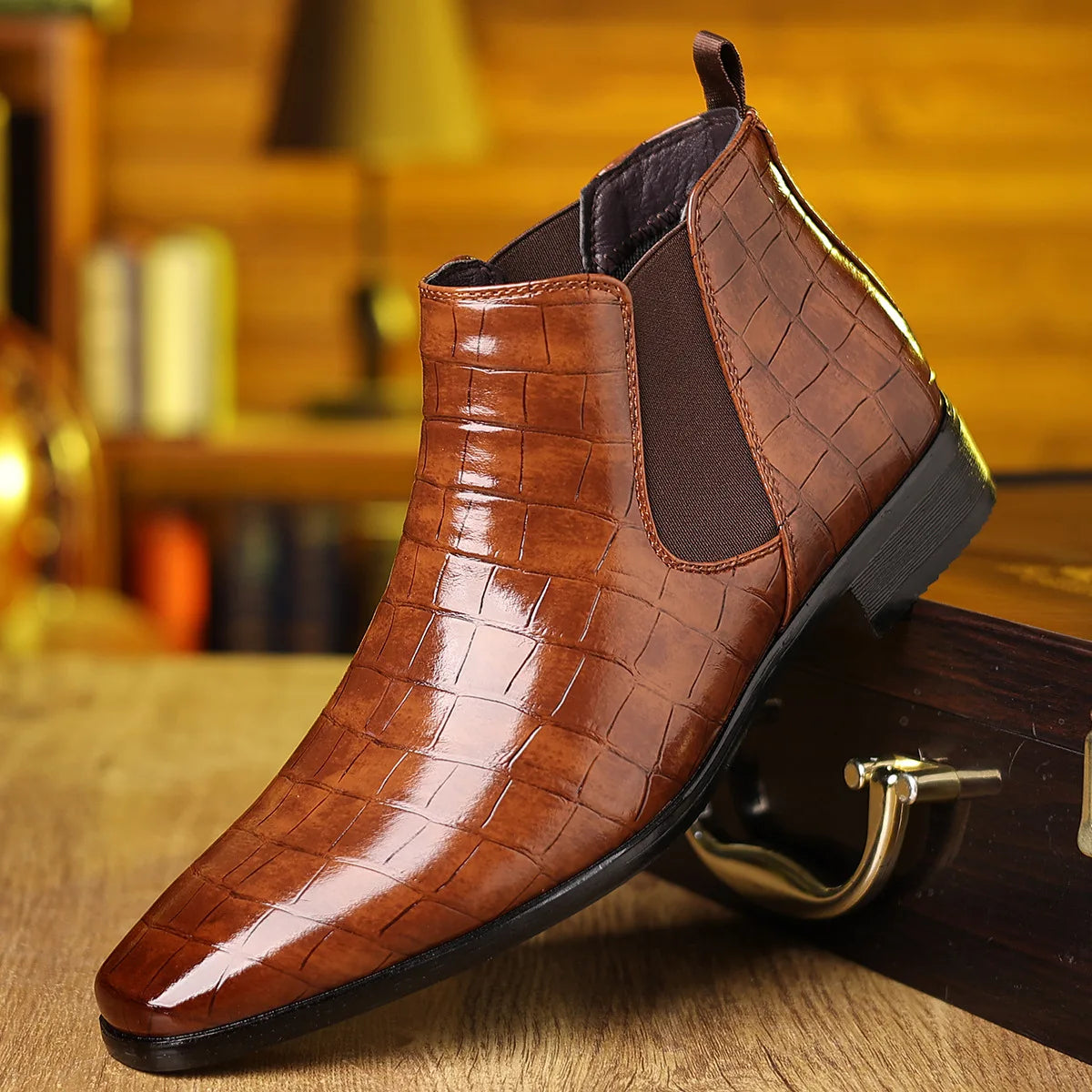 Classic Men's Leather Boots New Luxury Comfortable Boots High End Formal Business Shoes for Men Casual Ankle Boots Large Size 48