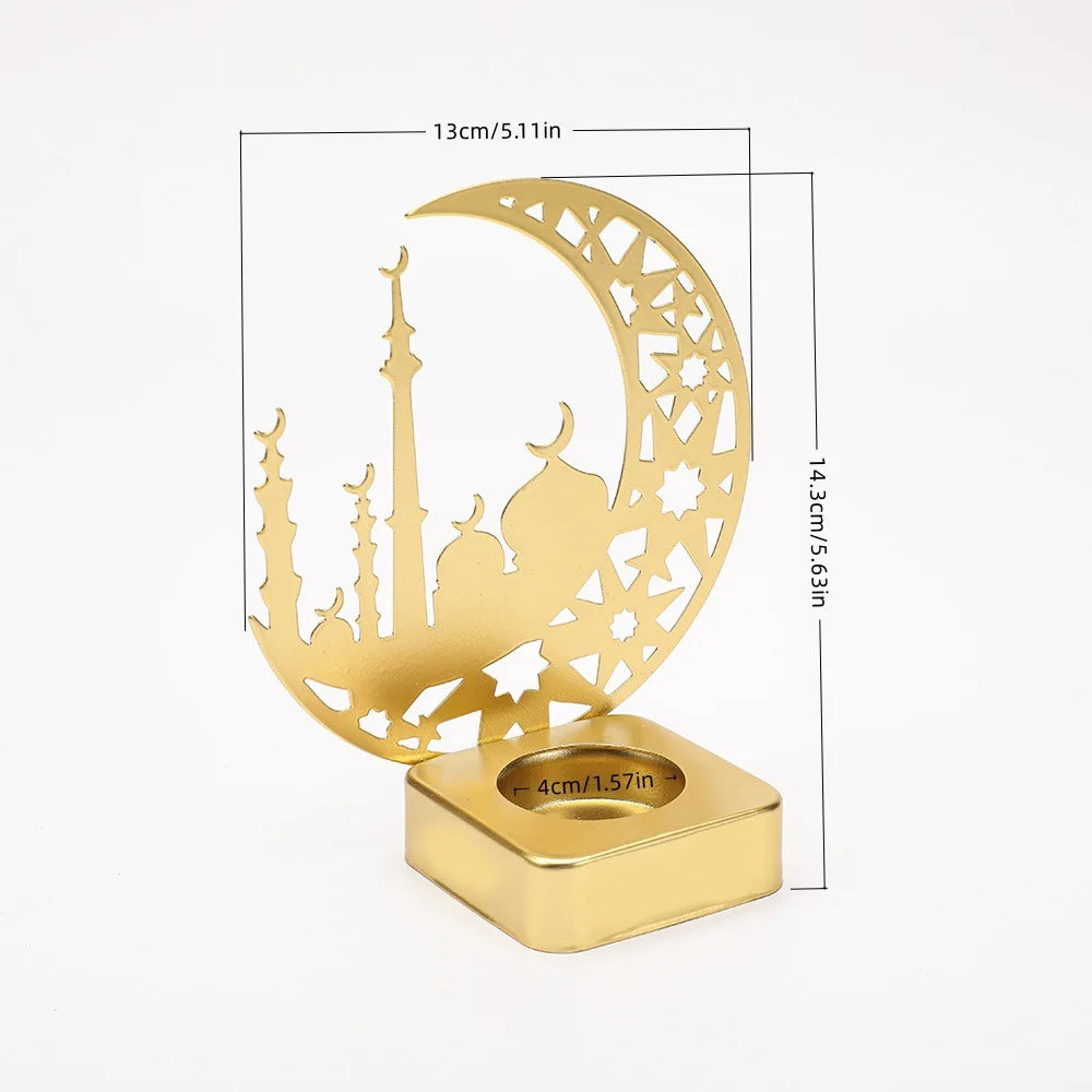 2026 Ramadan Moon & Castle Candle Holder – Islamic Home Decor