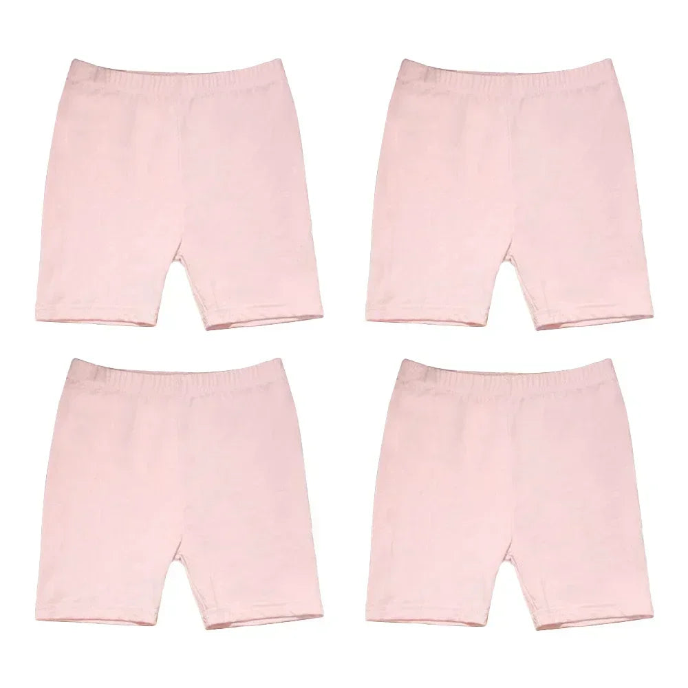 4pcs Girls Short Safety Pants Candy Color Modal Dance Leggings Kids Underwear Children Summer Cute Shorts Underpants 3-12 Years