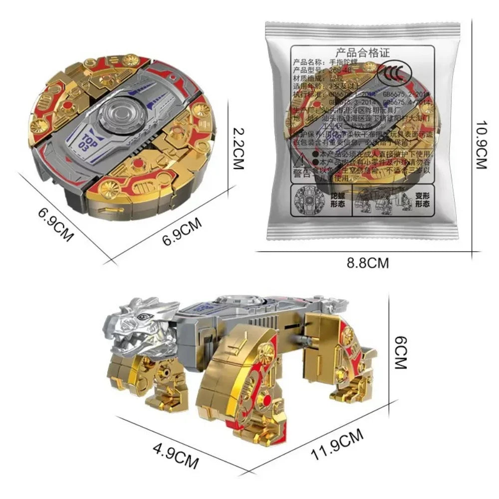 360° Rotating Deformation Robot Fingertip Gyro Toy