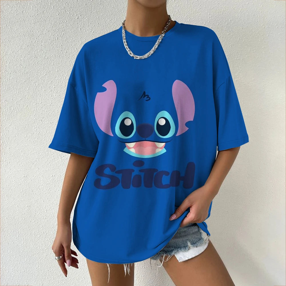 Stitch Oversized Cartoon T-Shirt – Casual Street Style