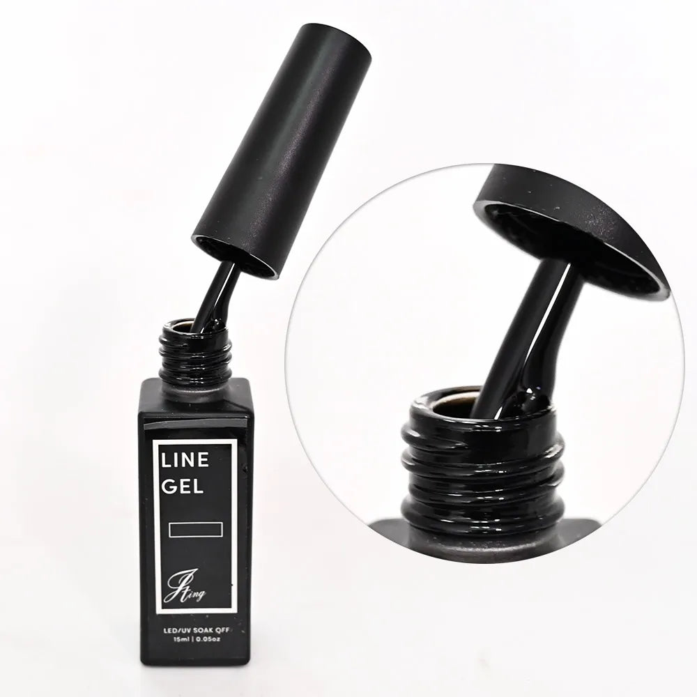 15ml/Bottle Liner Painting Gel Nail Polish Black Gold Silver Line Drawing Brush Nail Art Vernis White Black Nail Gel Varnish