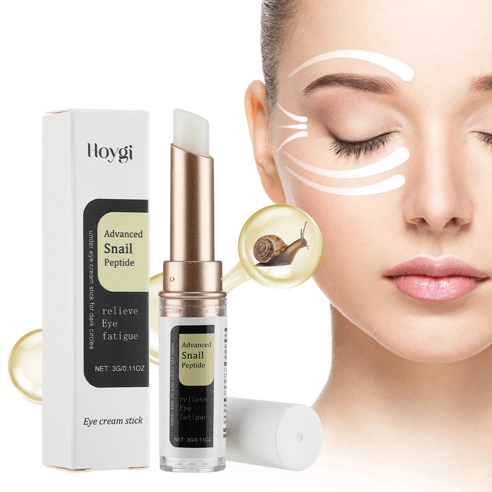 Snail Peptide Eye Cream Stick Reduce Dark Circles Eye Bags Firming Eye Brightener Anti Aging Nourishing Moisturize Eye Cream