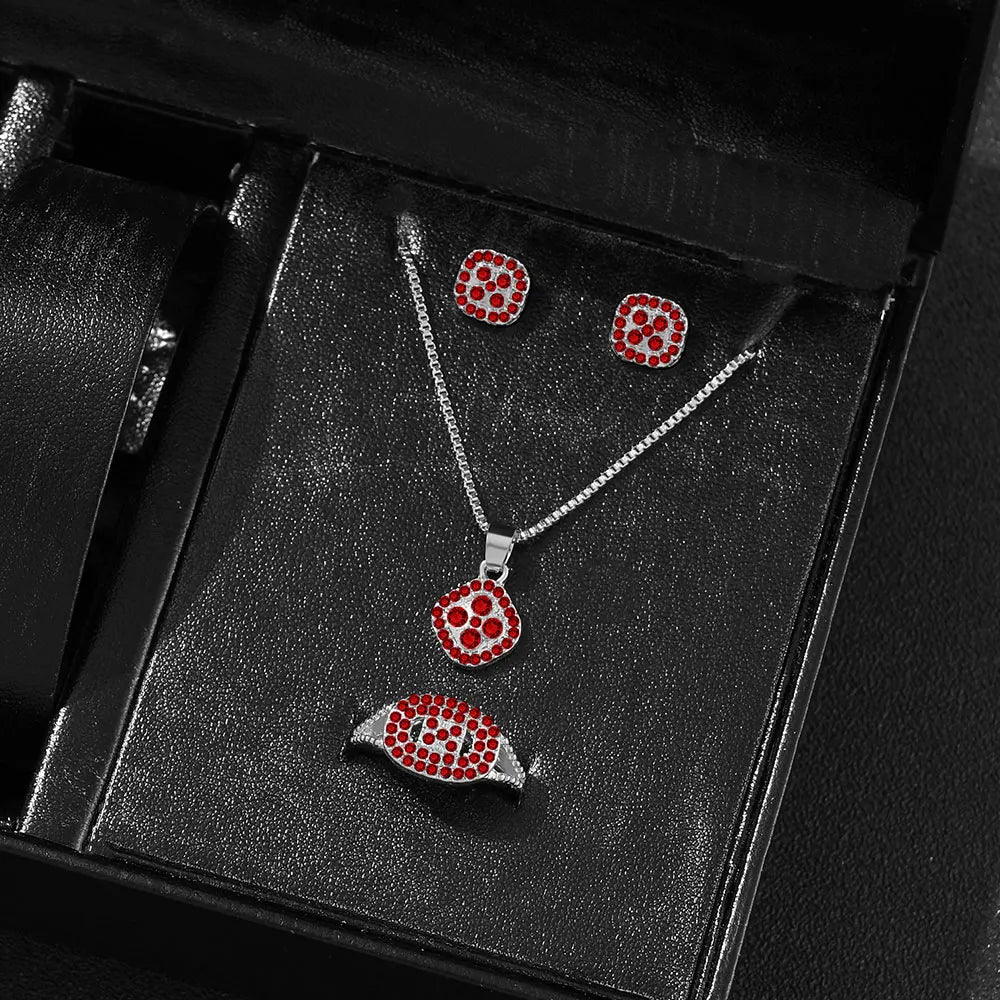 Luxury Cube Jewelry Set – Necklace, Earrings & Ring