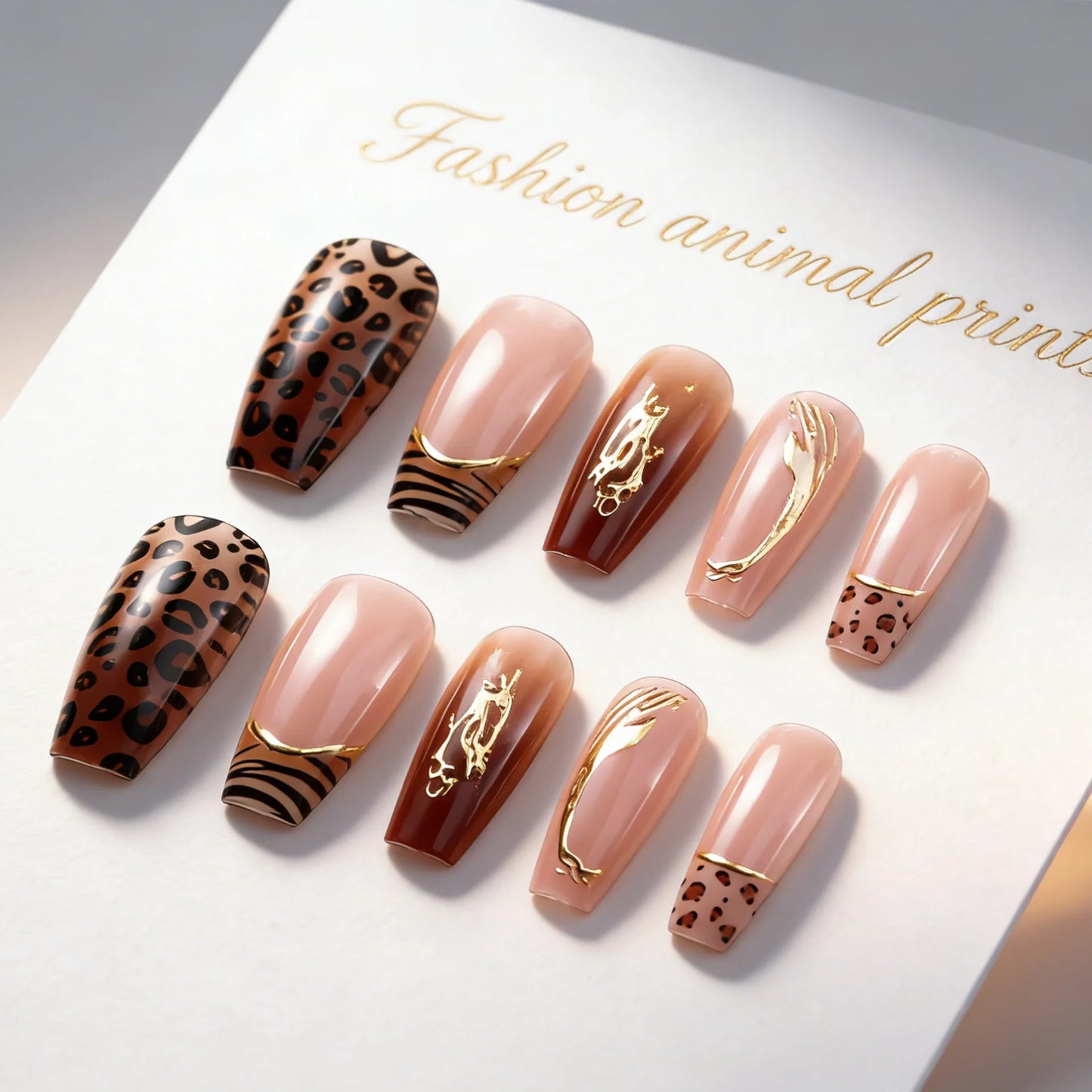 24PCS Gothic False Nails Dark Red Vine Pattern Medium Coffin Press on Nail Sticker Sweet Cool Glossy French Fake Nail Spice Girl