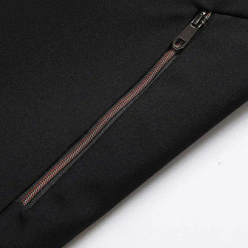 A stylish, cool and versatile solid color casual and trendy business jacket with a stand-up collar for senior dads