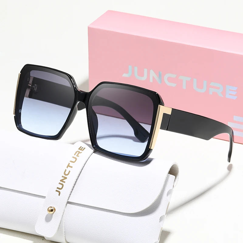 JUNCTURE Fashion Women Sunglasses dress up Sun Glasses Big frame Gradient Lady Glasses Party Holiday Gifts Sunglasses for Women
