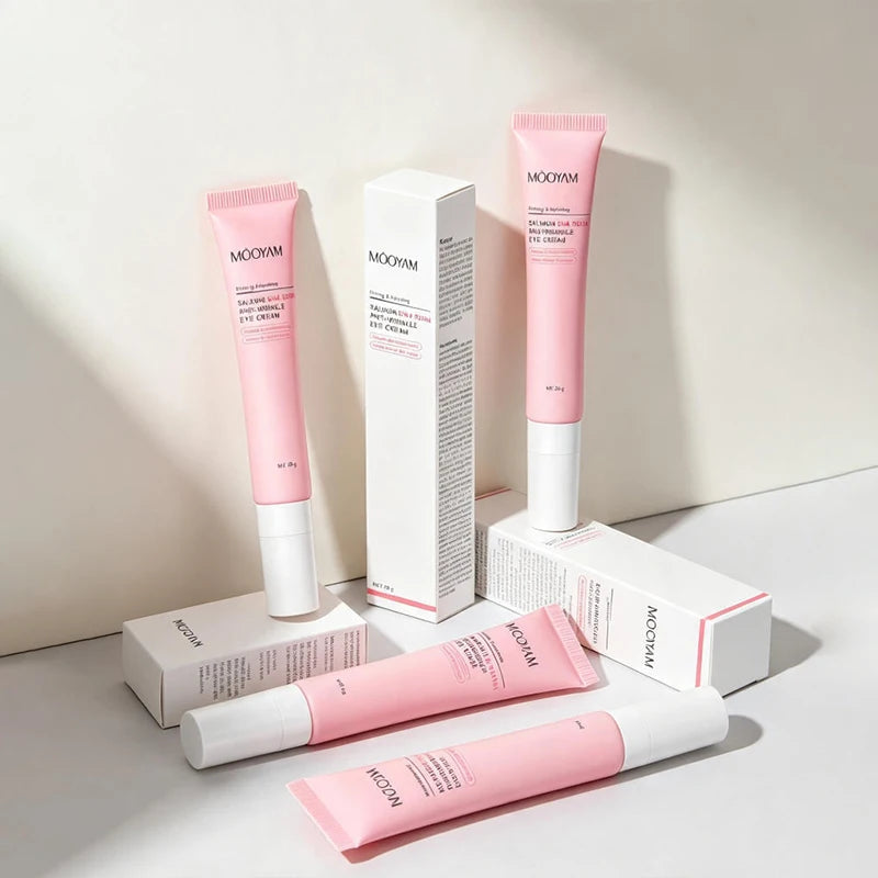 Salmon Pink PDRN Skincare Set Firming Soothing Massage Eye Cream Glow Moisturizing Toner Oil Control Cleansing Gel Facial Wash