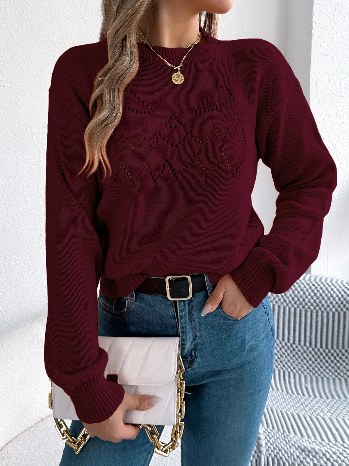Halloween Women Sweaters for Autumn Winter Casual Solid Color Pumpkin Pattern Long Sleeve Knitted Pullover Tops Orange Khaki Red