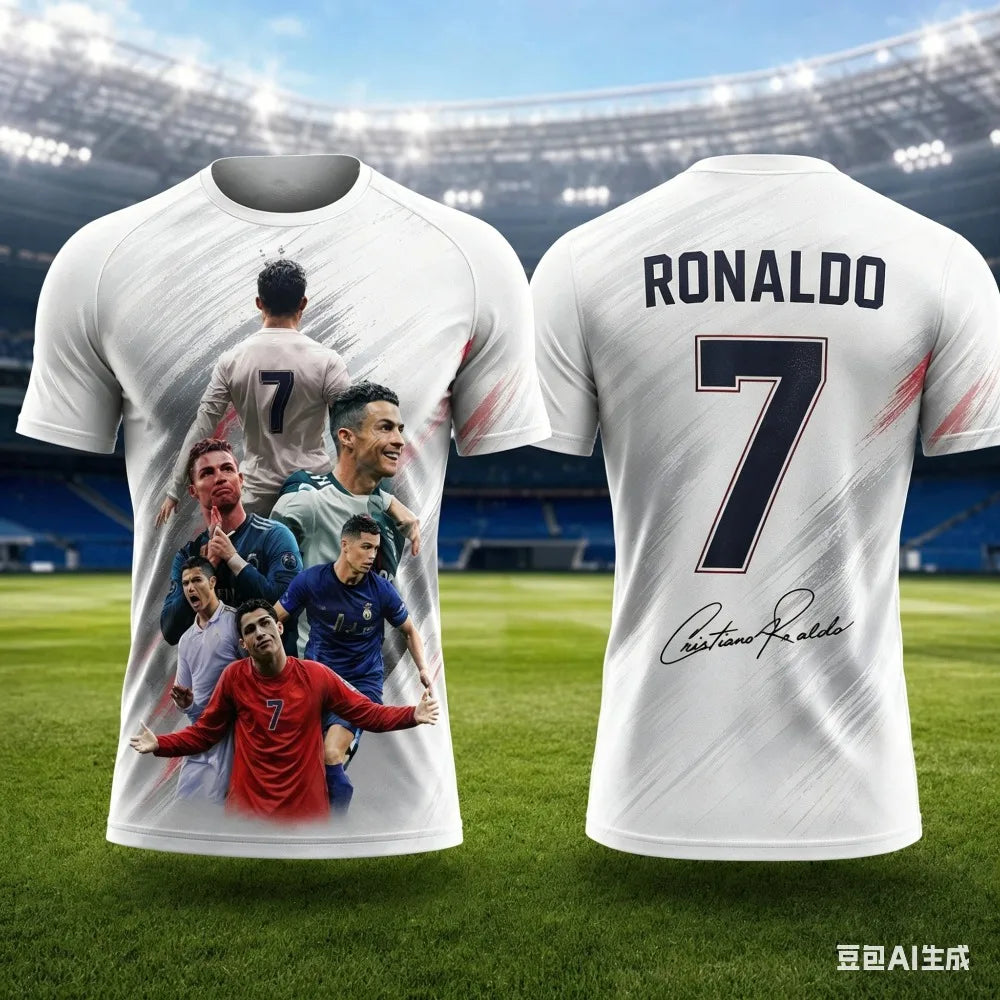 Ronaldo 3D Printed Football Jersey T-Shirt – Family Matching Outfit