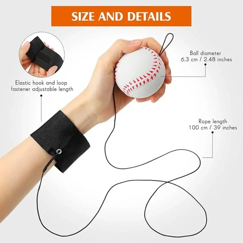 1-64PCS New Elastic Return Sponge Ball – Wrist Strap Exercise Toy