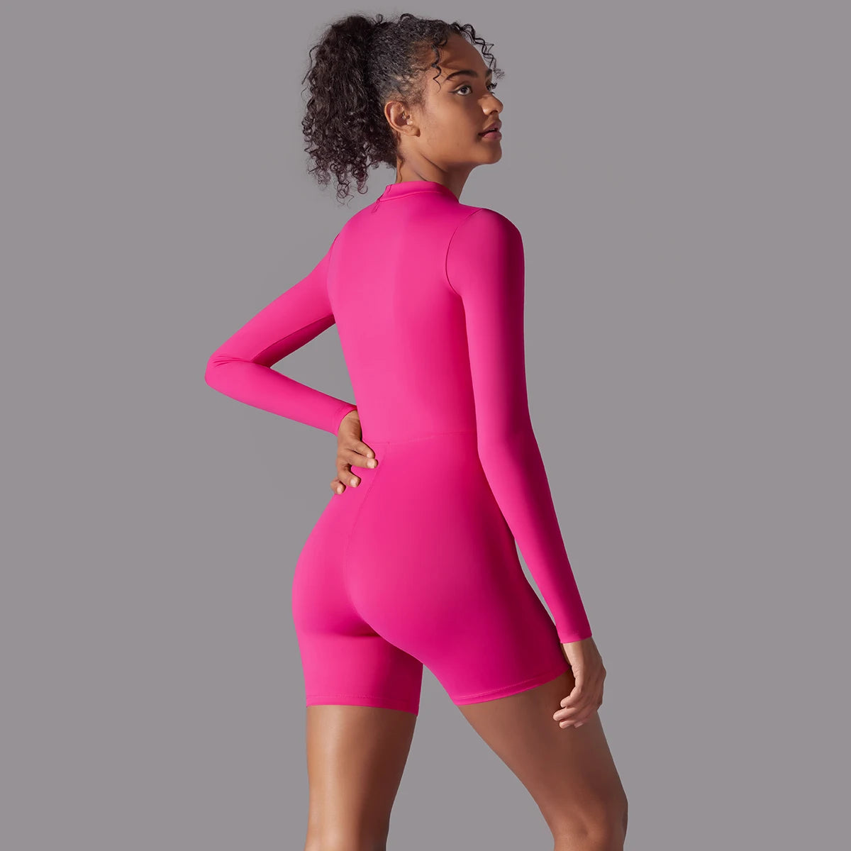 Women Tracksuit Yoga Set Yoga Jumpsuits One Piece Zipper Workout Long Sleeve Rompers Sportswear Gym Set Workout Clothes for Wome