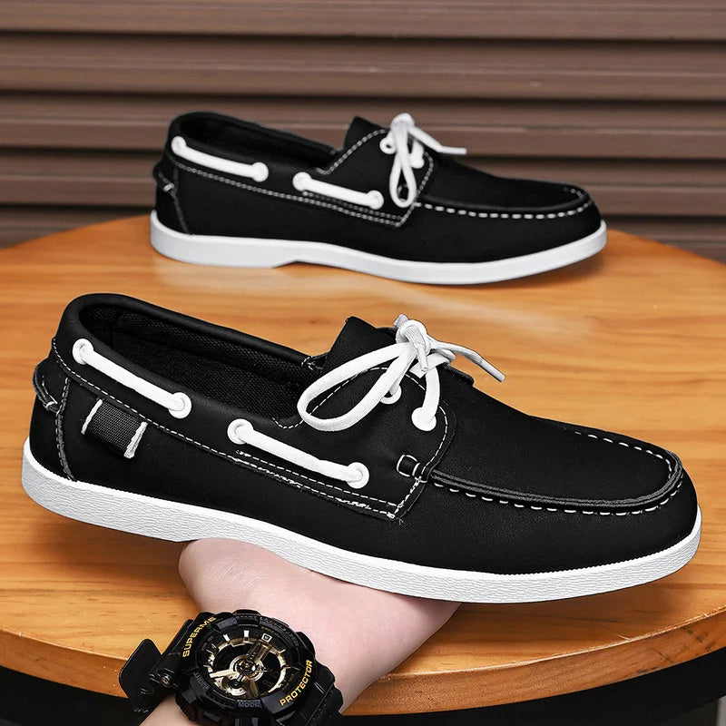 Men’s Doudou Casual Driving Shoes – Retro Large-Size Comfort Style