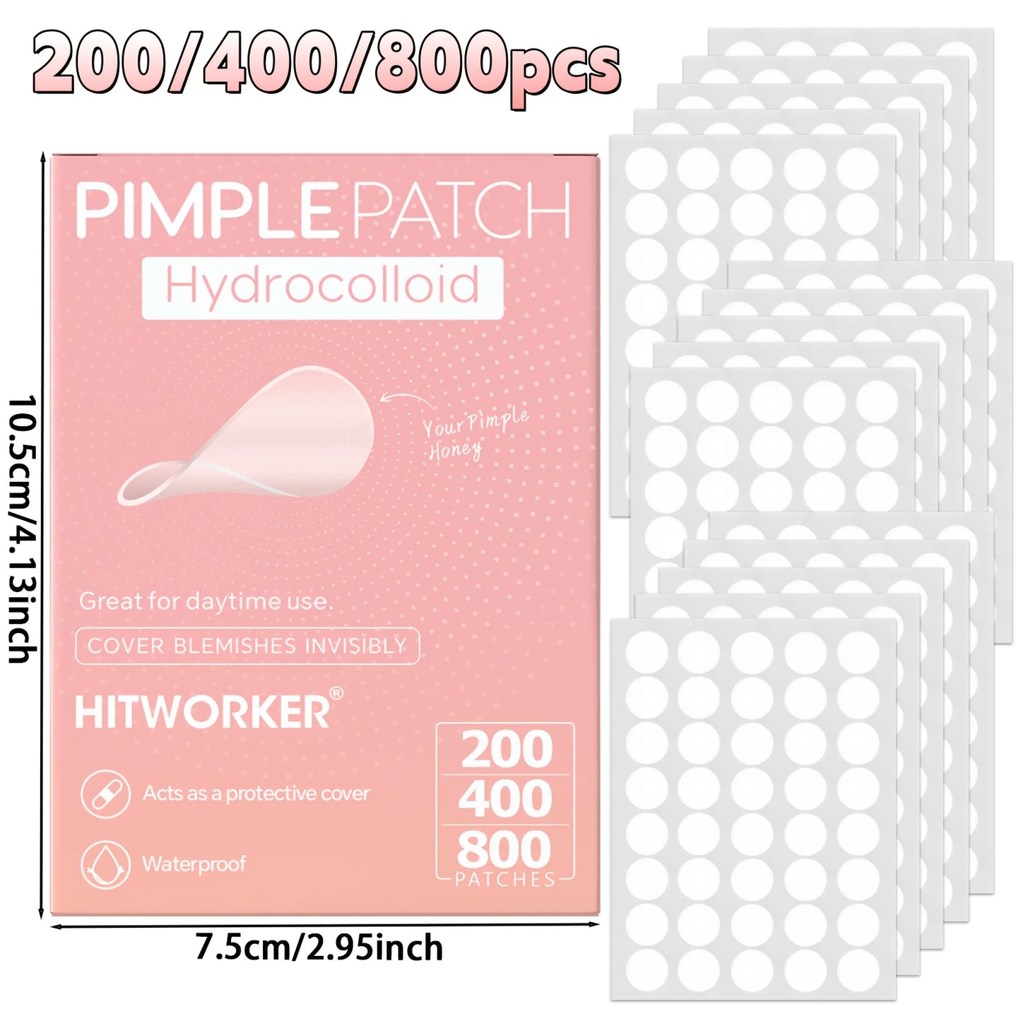 HITWORKER Hydrocolloid Acne Patches – 800PCS
