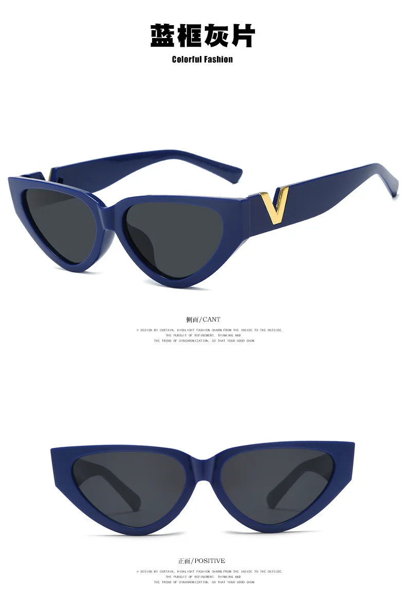 Vintage Small Cat Eye Sunglasses – Unisex Retro UV400 Shades