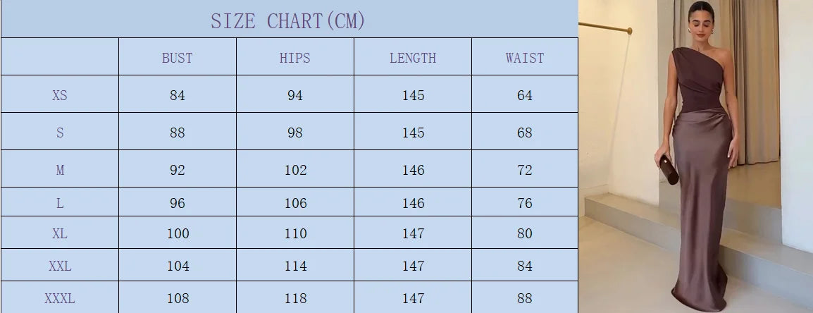 Elegant One-Shoulder Patchwork Satin Party Dress for Women Irregular Neck Slim Sleeveless Dresses Female Evening Gowns Clubwear