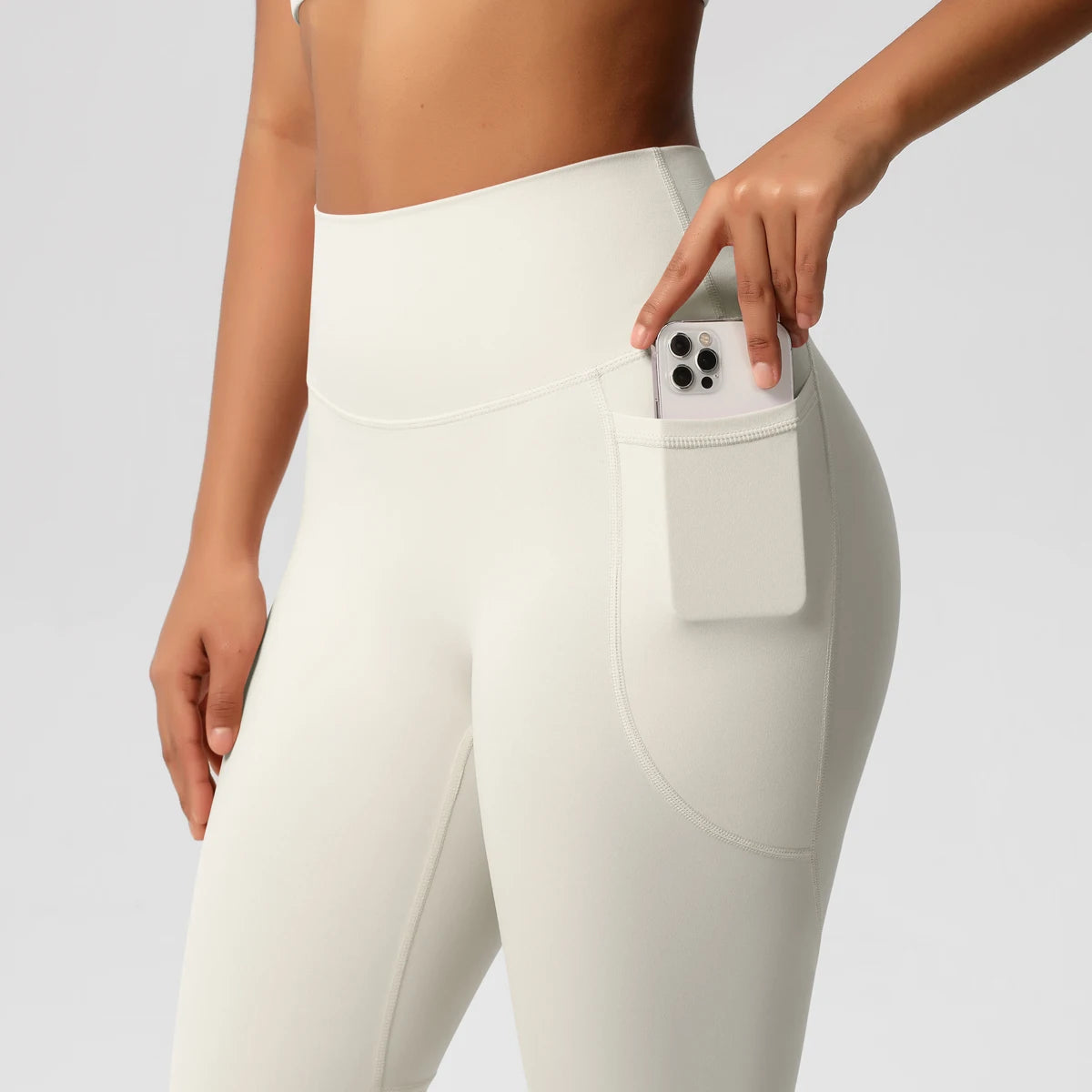 Summer 2PCS Women's Yoga Suit Solid Color High Stretch Slim Casual Long Sleeves Quick Drying Push Up Women Pockets Pants Set