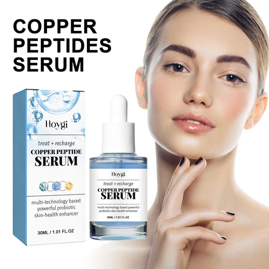Copper Peptide Serum Fade Fine Lines Shrink Pores Skin Care Smoothing Firming Hyaluronic Acid Brightening Moisturizing Serum