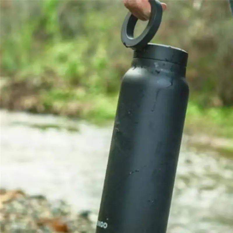 A79I Insulated Water Bottle Compatible Water Bottle With Phone Holder,Stainless Steel Water Bottle With Phone Tripod