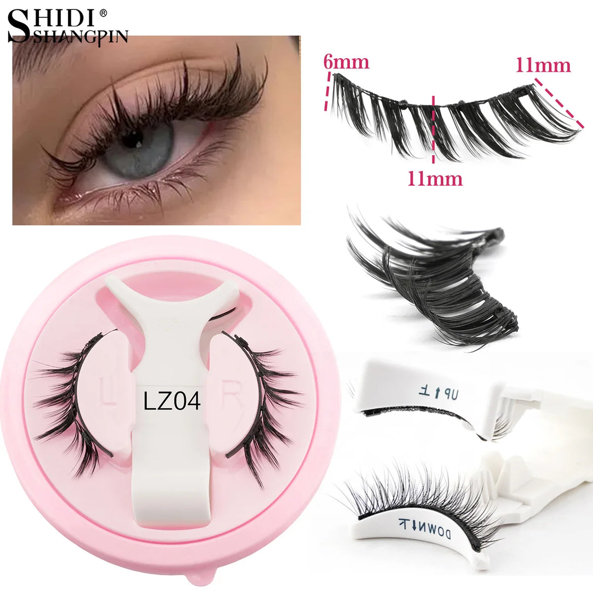 Reusable Magnetic Eyelash 1 Pair Magnetic False Eyelashes Natural Long Mink Lashes Extension Makeup Set Faux Cils Tweezers Hot