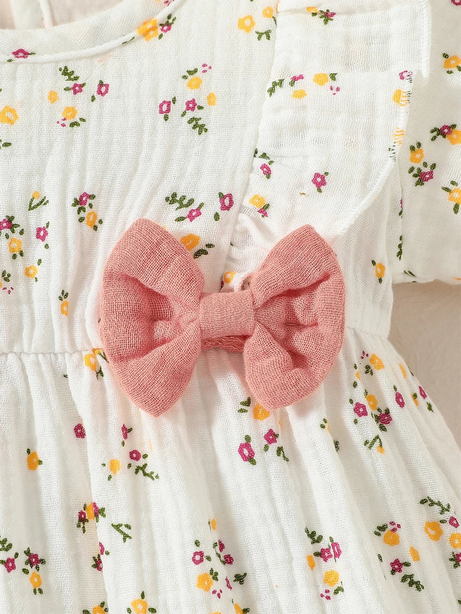 Baby Newborn-9M Short Sleeve Summer 2024 Girl's Print HEART