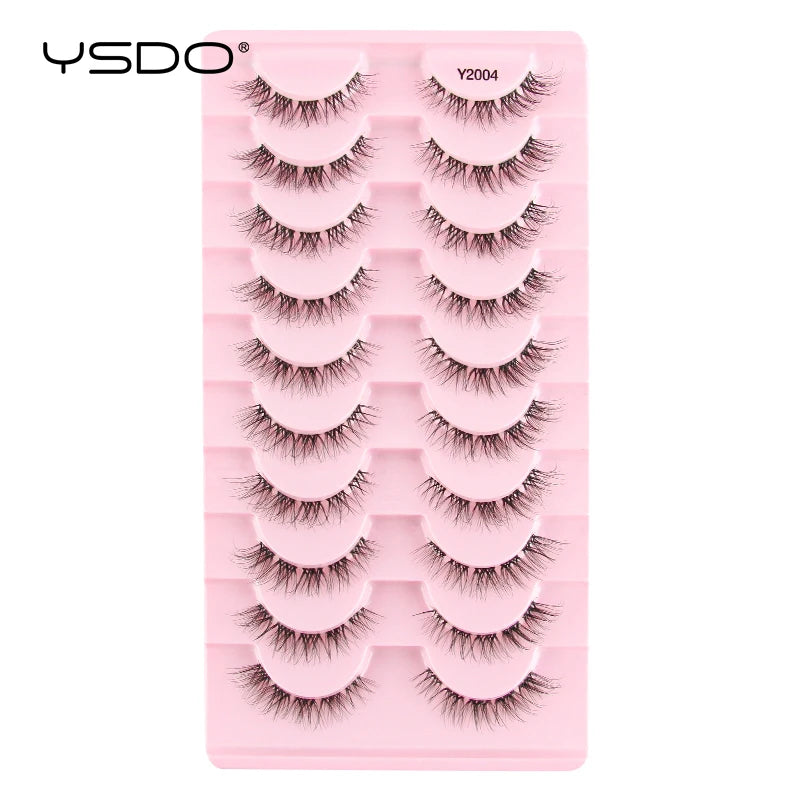 YSDO Half Eyelashes 3/10 Pairs Natural Full False Eyelashes 3D Lashes Cat Eye Fake Eyelashes Extension Faux Cils Makeup Tools