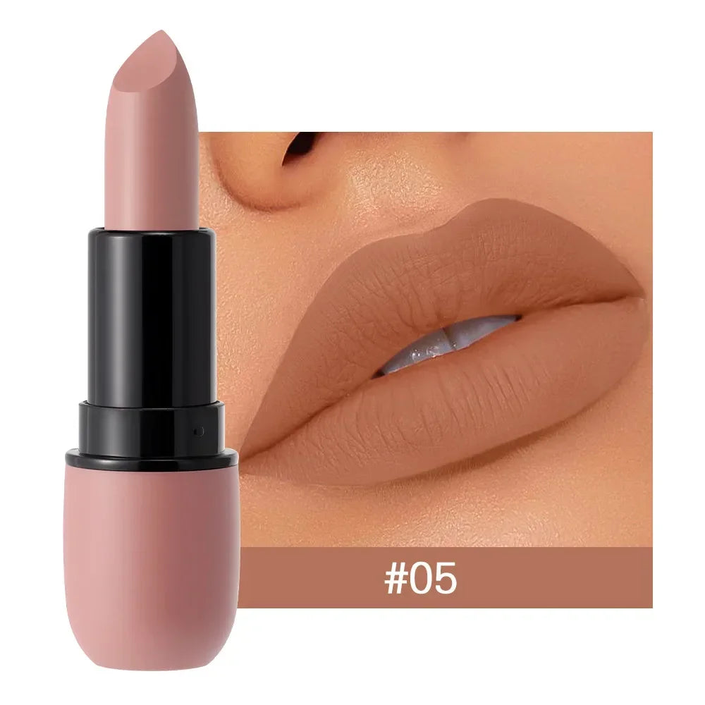 6 Colors Sexy Matte Lipstick Waterproof Long Lasting Color Rendering Non-stick Velvet Lips Liner Pencil Woman Makeup Cosmetics