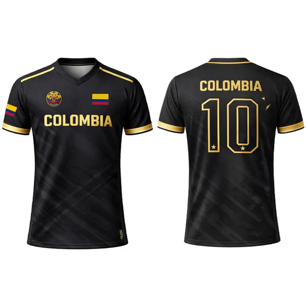 Mens Summer Sports T Shirt Colombia Flag Series 3D Print Quick Dry Breathable Short Sleeve for Football Training