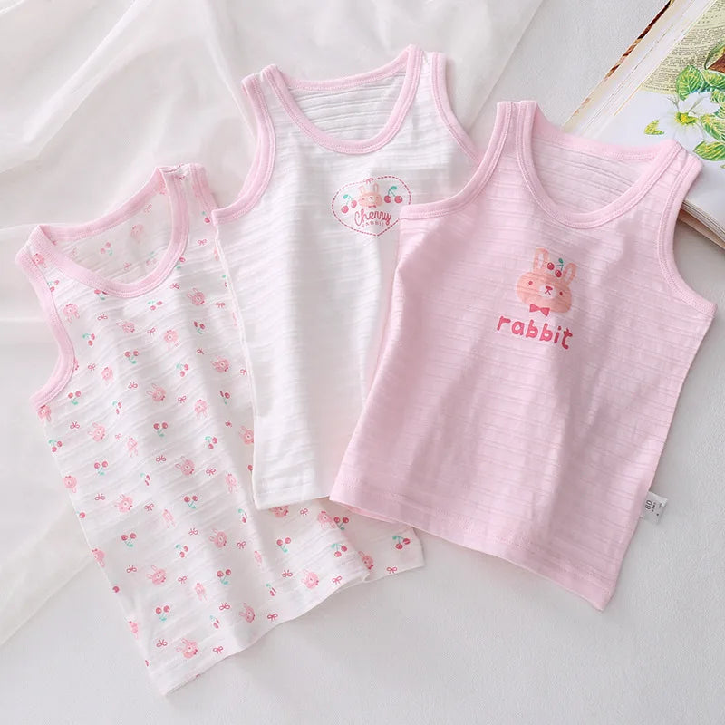 3pcs/lot Boys Tank Tops Summer Cotton Kids Underwear for Girls Bamboo Children's Vest Toddler Underwear Baby Crop Top Clothing