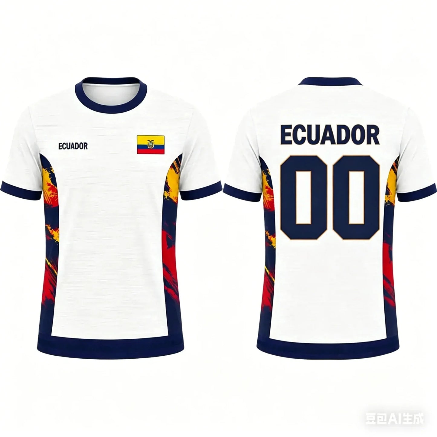 Ecuador Kids Adults Soccer T Shirt Sportswear Family Style Blue White Print Breathable Quick Dry Training Tee Fan Sports Top