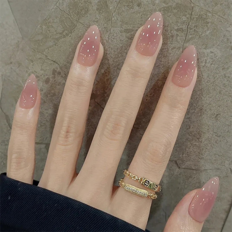 Metallic Cat Eye French Press-On Nails – 24PCS