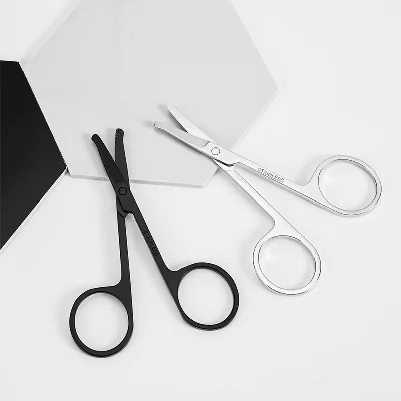 Stainless Scissor Beauty Nose Hair Trimmer Scissors Eyebrow with Sharp Head Steel Round Safety Scissors Eyebrow Makeup