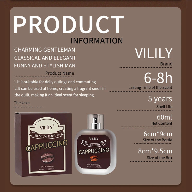 Brand Gourmet Woody Fragrance Spray Original Natural Confidence Men's Perfume Vitality Chocolate Coffee Coconut Charming Perfume