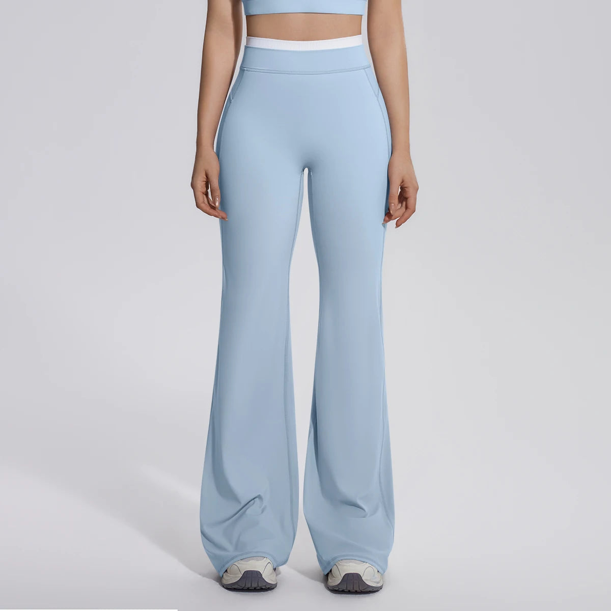 Rooftrellen Summer Woman Loose Breathable Yoga Wide Leg Pants Gym Running Quick Drying Yoga Pants High Stretch Bell-bottoms