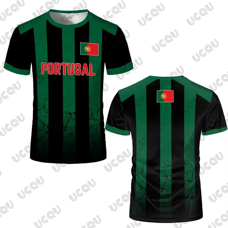 2026 Portugal Flag Print Football Jersey