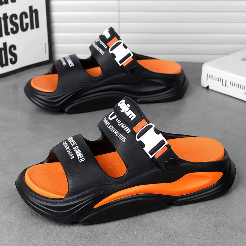 Men Summer Comfortable Beach Sandals Male Outdoor Flip Flops Thick Soft Clogs Casual Man Water Garden Shoes Women Beach Slippers