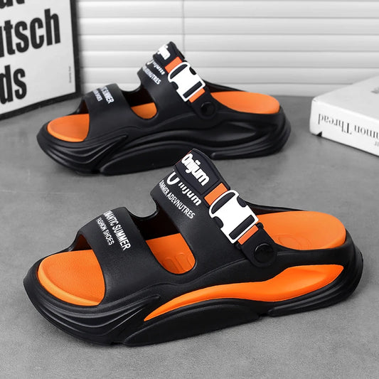 Men Summer Comfortable Beach Sandals Male Outdoor Flip Flops Thick Soft Clogs Casual Man Water Garden Shoes Women Beach Slippers