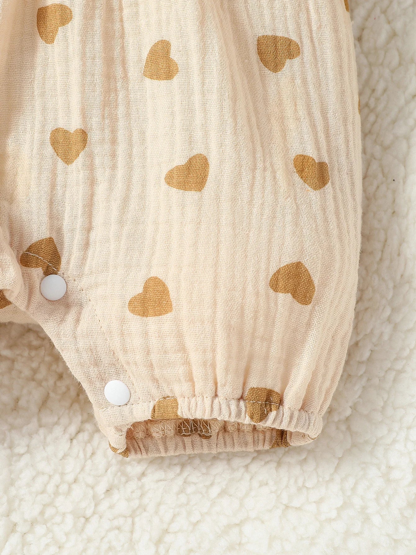 Baby Newborn-9M Short Sleeve Summer 2024 Girl's Print HEART