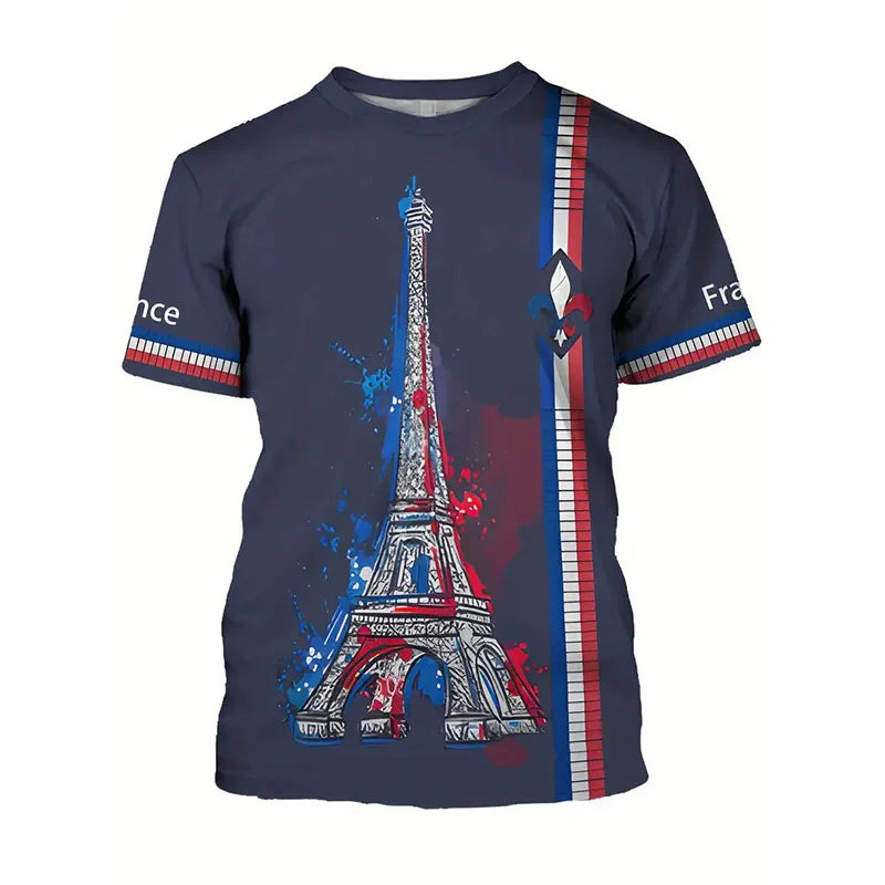 Mens Retro Harajuku Style Short Sleeve Crew Neck Printed Casual Sports T Shirt Breathable Fabric Loose Fit
