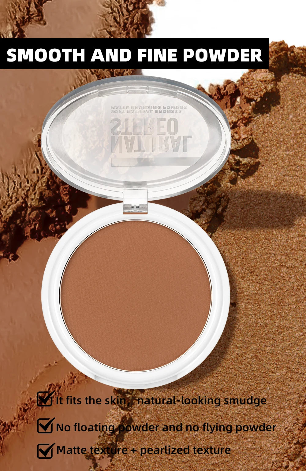 QIBEST Face Bronzer Makeup Contour Shading Powder Trimming Powder Cosmetic Face Concealer Highlighter Bronzer Palette For Women
