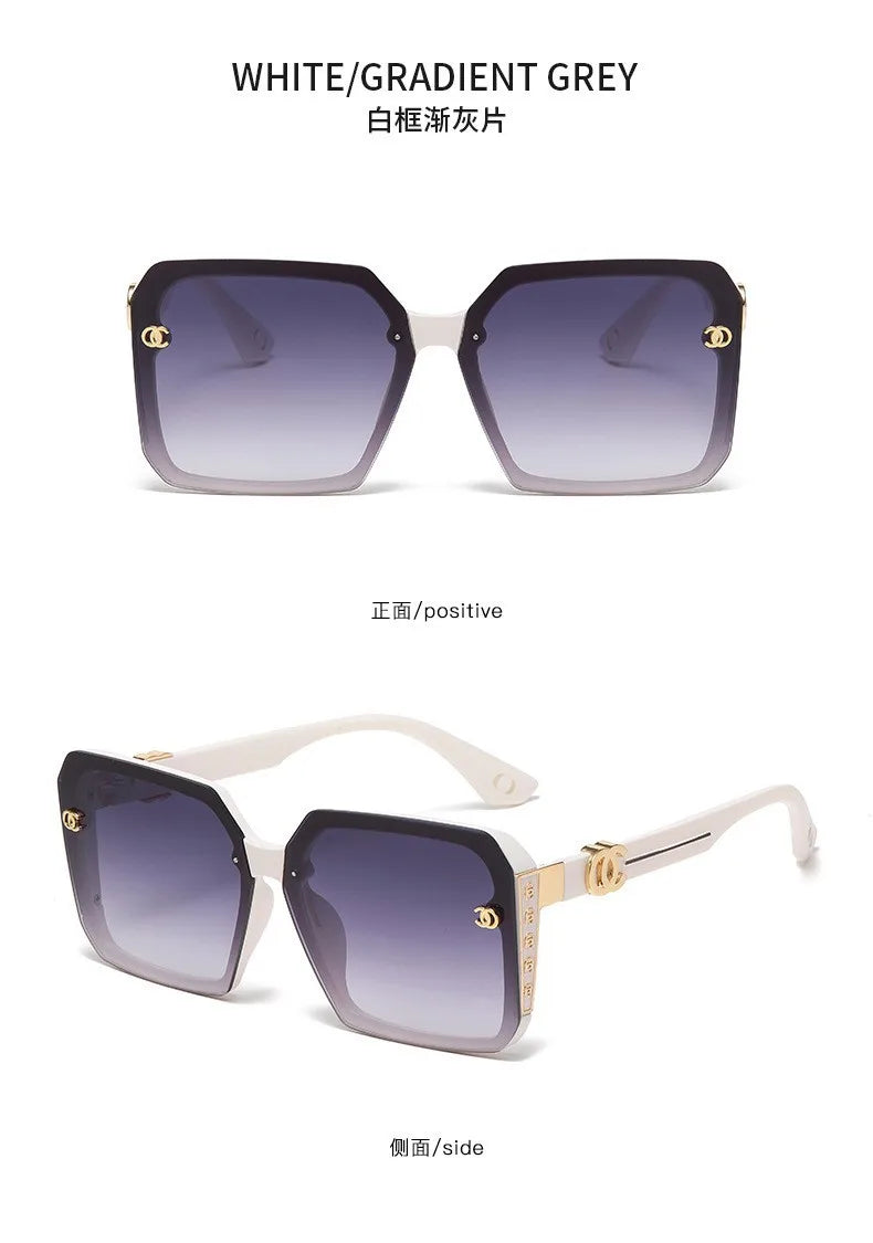 Women’s Classic Box Sunglasses – Grey Lens, TR+Metal Frame (Spring 2025)