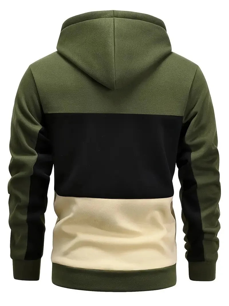 Men's Windproof Fashion Hooded Hoodie for Autumn and Winter a Must-have for Trendy Streets Casual Style Front Pocket Design