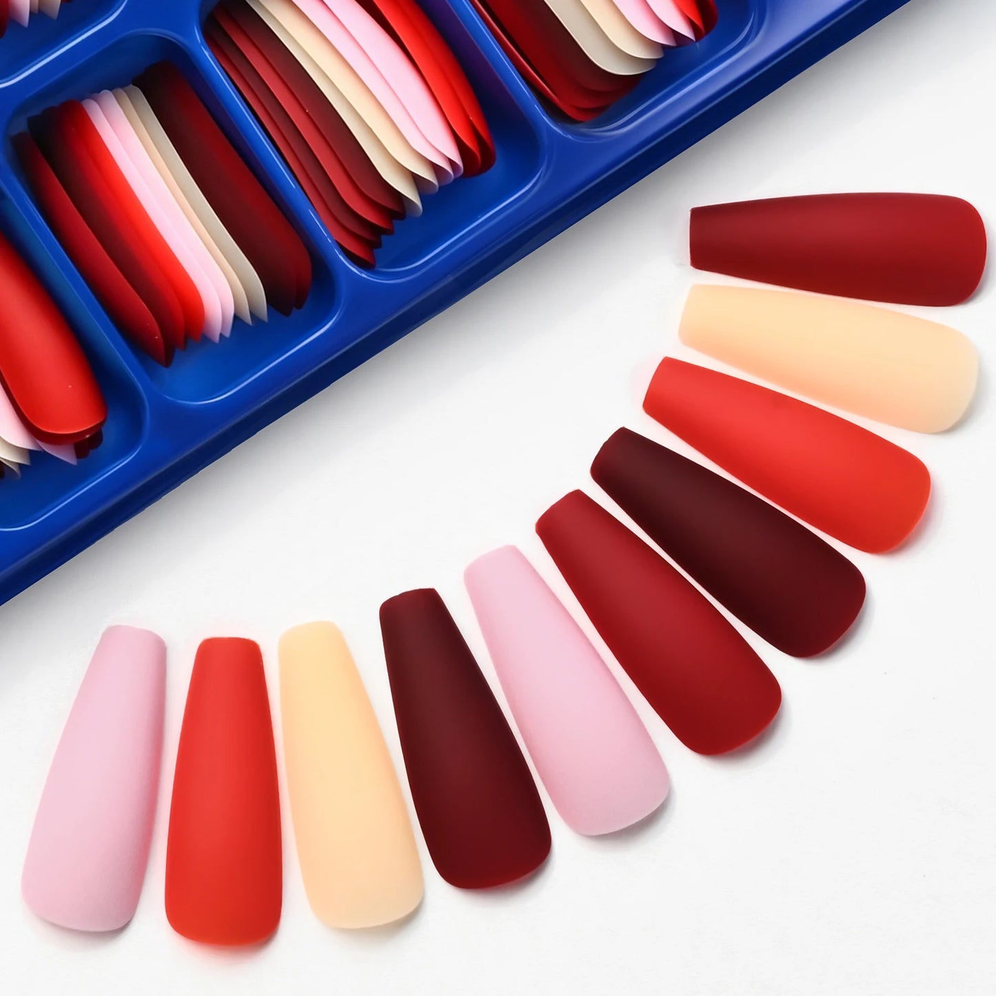 120Pcs Mixed Color Medium Square False Nails Acrylic Ballet Full Cover Fake Nail Tips For Women DIY Wearable Press on Nails